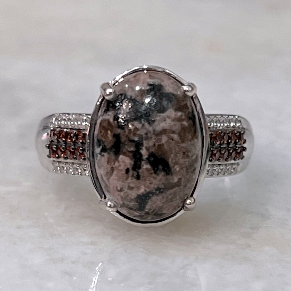 Yooperlite Multigemstone Sterling Silver Ring - image 1